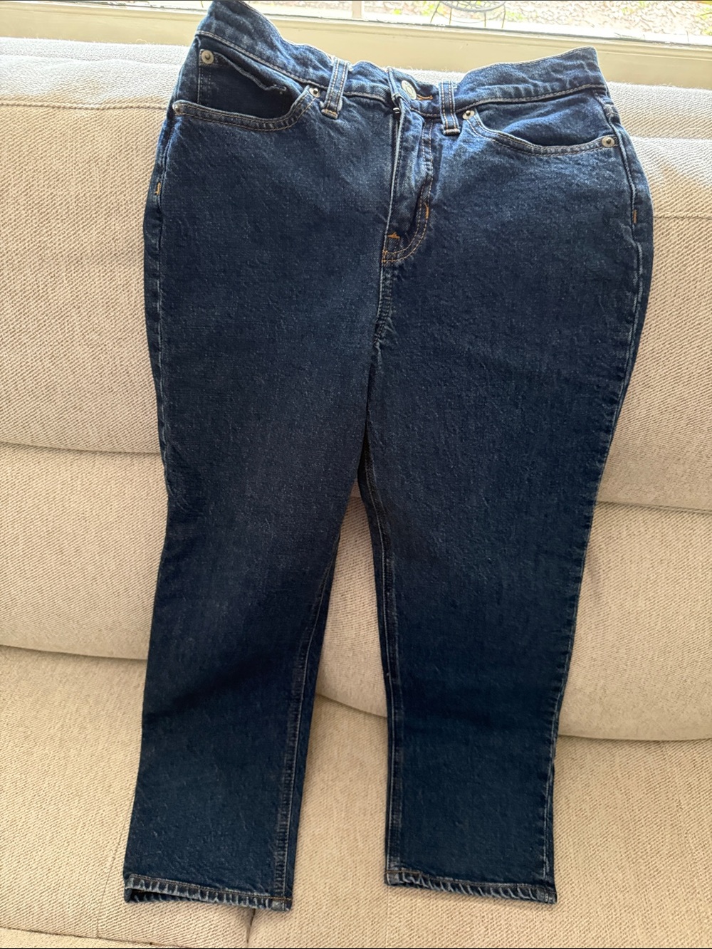 J. Crew Women's Straight Leg Jeans - Dark Blue Denim, sz 25